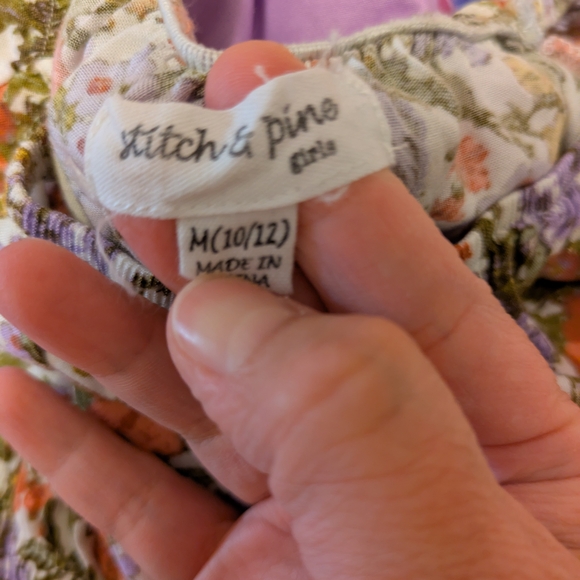 Floral Ruffle Sleeve Dress, Girl Medium - Picture 2 of 2